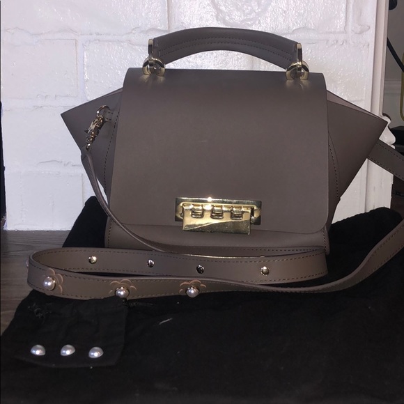 Zac Posen Handbags - Zac Posen Flower Strap Eartha Flap Leather Top Bag